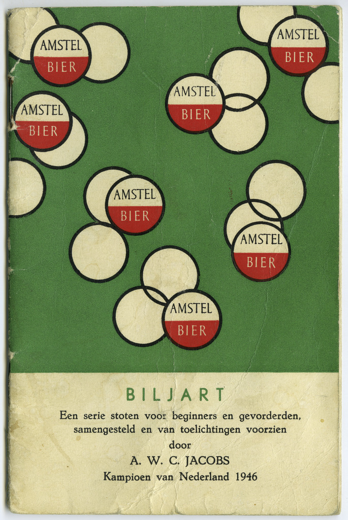 Amstel booklet 'Biljart', by A.W.C. Jacobs, 1955